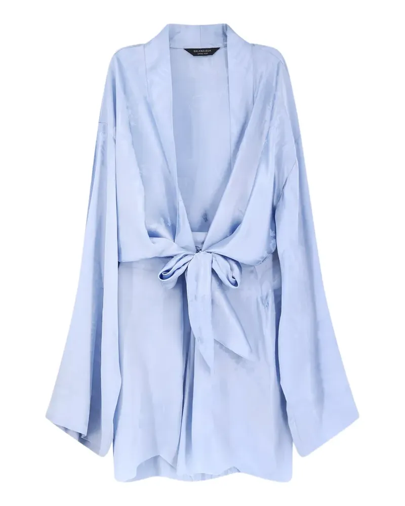 Balenciaga Minikleid in Wickeloptik - Blau Blau