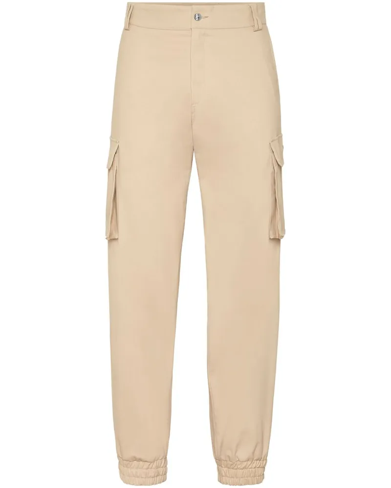 Philipp Plein Cargohose mit Logo-Schild - Nude Nude
