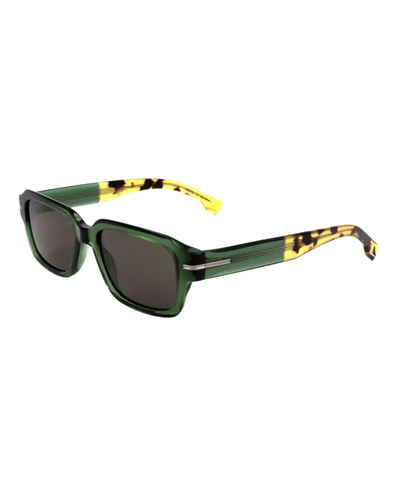 HUGO BOSS Eckige Sonnenbrille in Schildpattoptik - Grün Grün