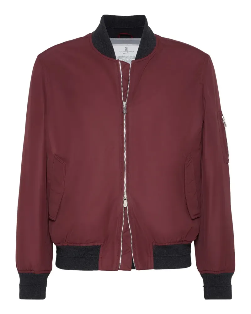 Brunello Cucinelli Gefütterte Bomberjacke - Rot Rot