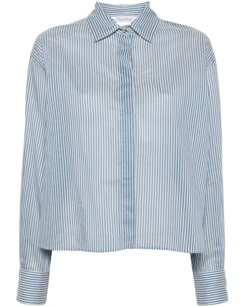 Max Mara Gestreiftes Hemd - Blau Blau