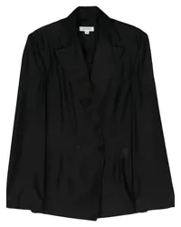 GIA STUDIOS Sheer-Kreppblazer Schwarz