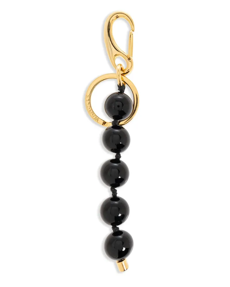 WANDLER Schlüsselanhänger mit Perlenkette - Schwarz Schwarz
