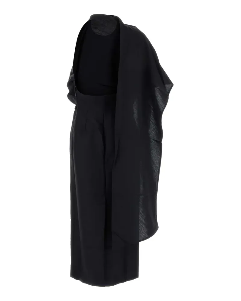Róhe draped midi dress - Schwarz Schwarz