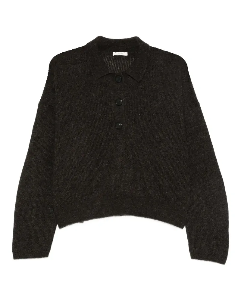 Haikure Pullover mit Knopfleiste - Braun Braun