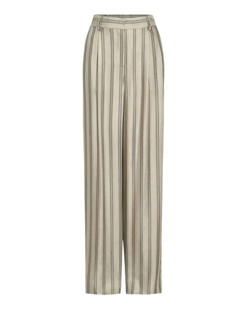 TWP Hudson St striped trousers - Nude Nude
