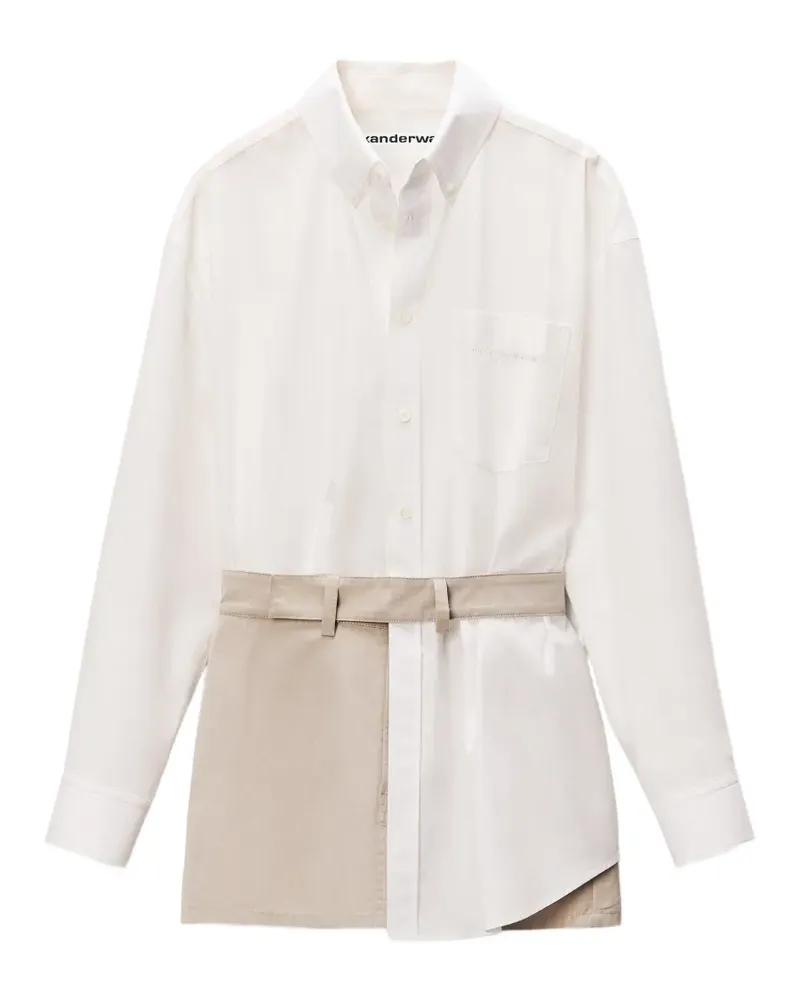 Alexander Wang Mini-Hemdkleid mit Rock - Weiß Weiß