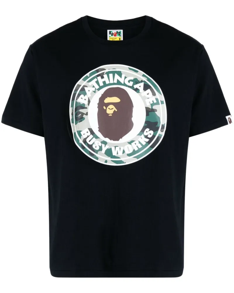 BAPE T-Shirt mit Logo-Print Schwarz