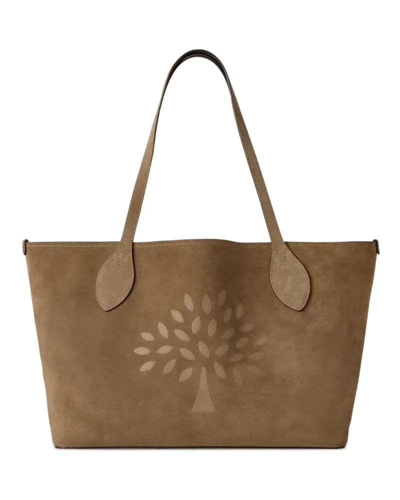 Mulberry Tree-motif suede tote bag - Braun Braun