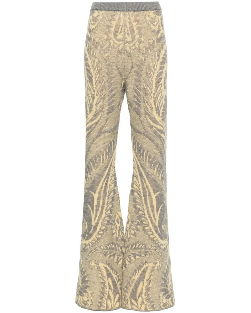 Etro Hose mit Intarsienmuster - Grau Grau