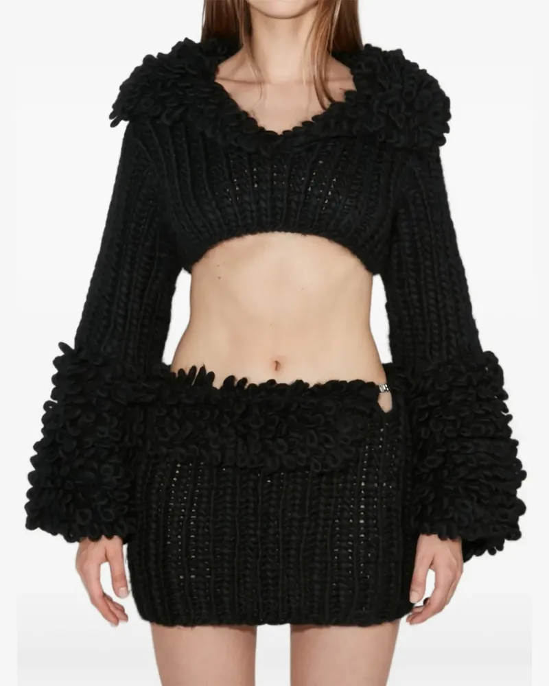 MISBHV ruffled knitted sweater - Schwarz Schwarz