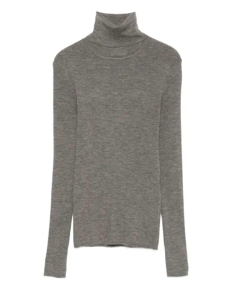 P.A.R.O.S.H. P.A.R.O H. Gerippter Pullover mit Stehkragen - Grau Grau