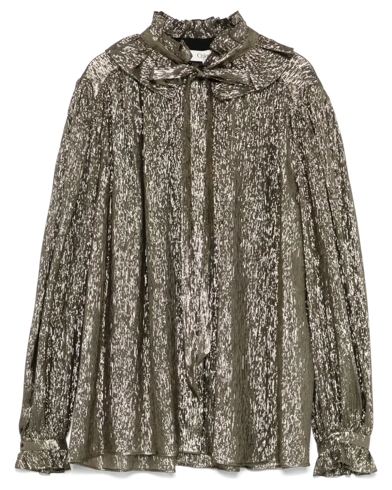 Chloé Bluse mit Lamé-Effekt - Schwarz Schwarz