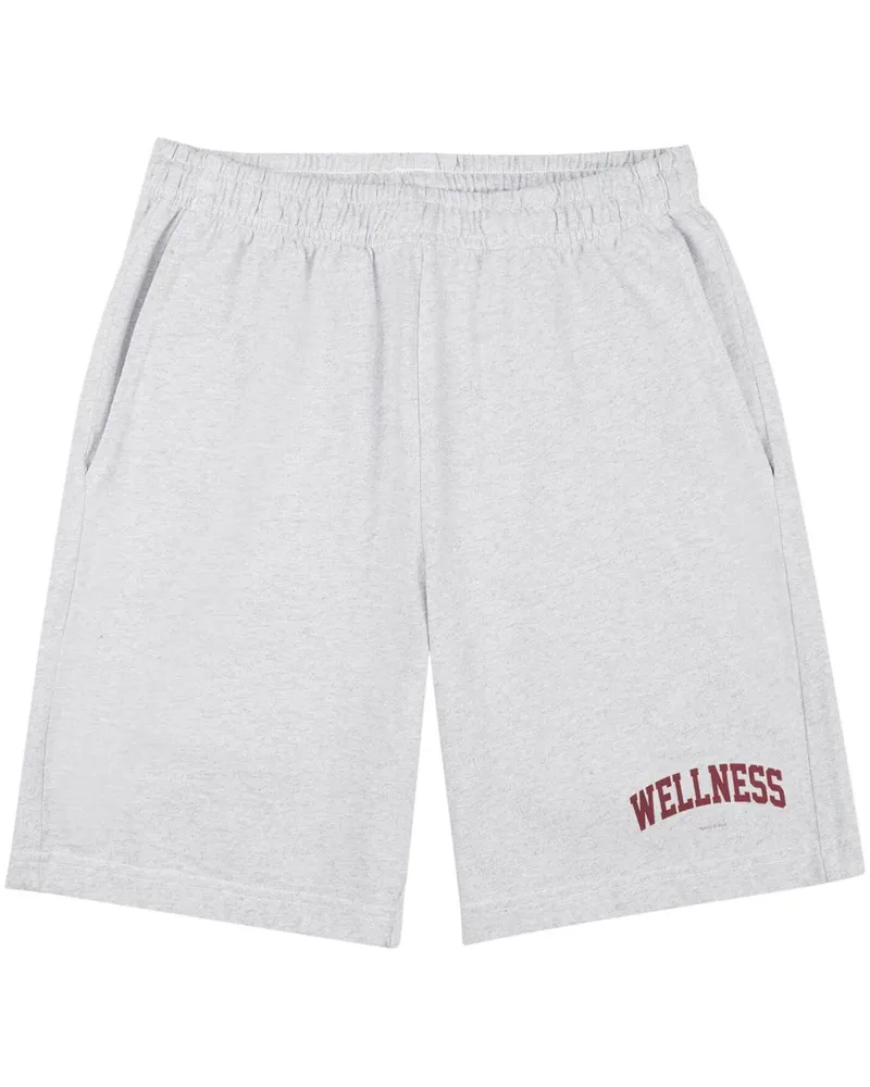 SPORTY & RICH Shorts mit Logo - Grau Grau