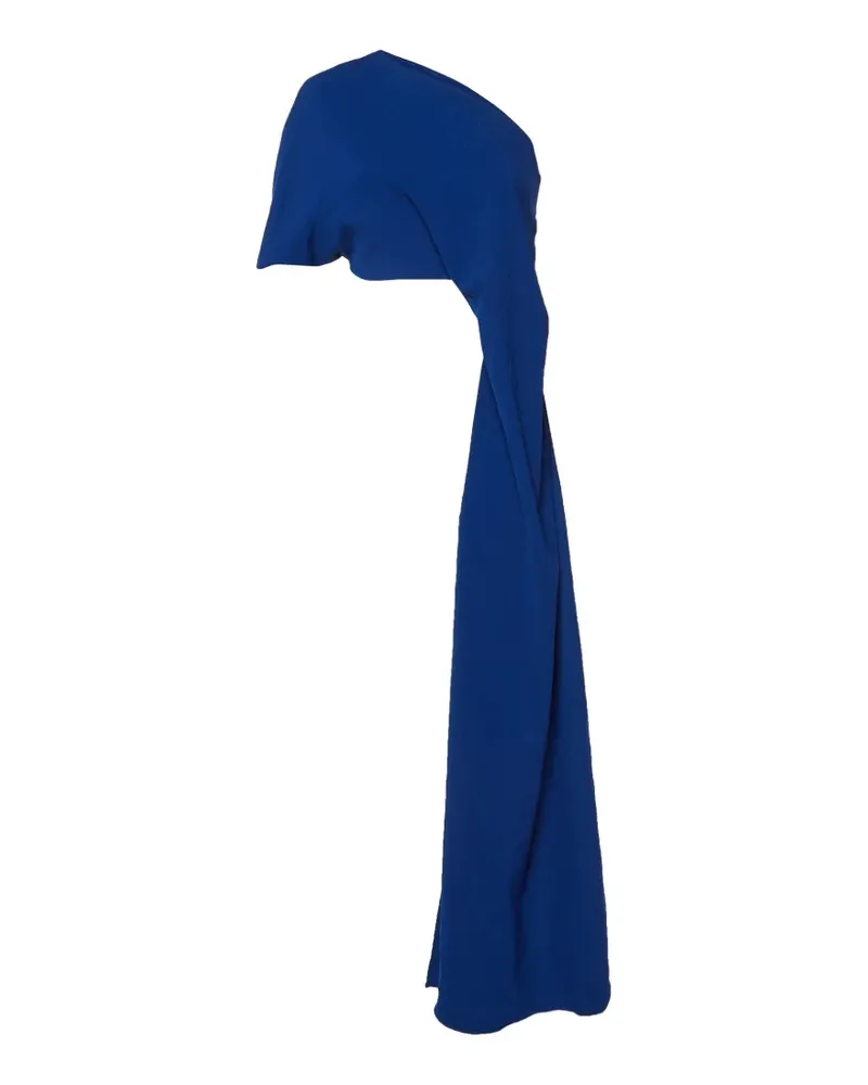 Solace London Chrysa one-shoulder cropped blouse - Blau Blau