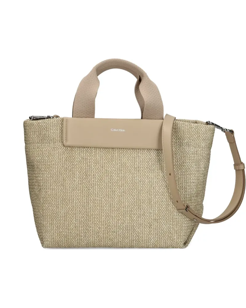 Calvin Klein Tote Bag mit Logo-Stempel - Nude Nude
