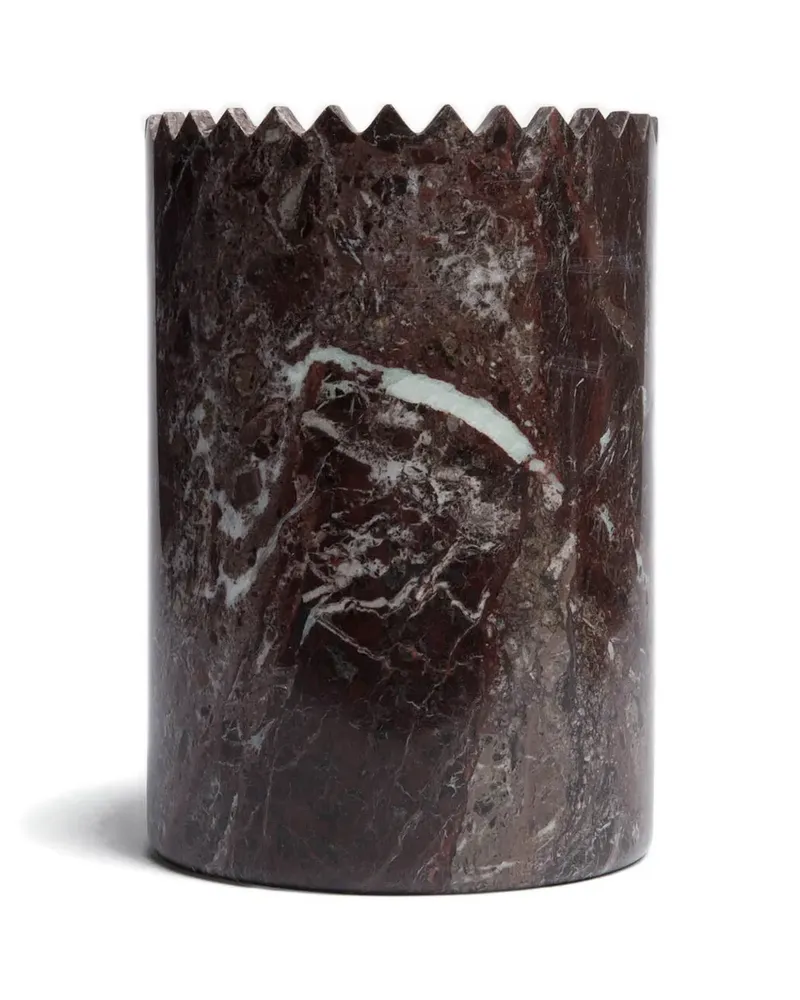 Editions Milano Triangoli Levanto Marmorvase 21cm - Rot Rot