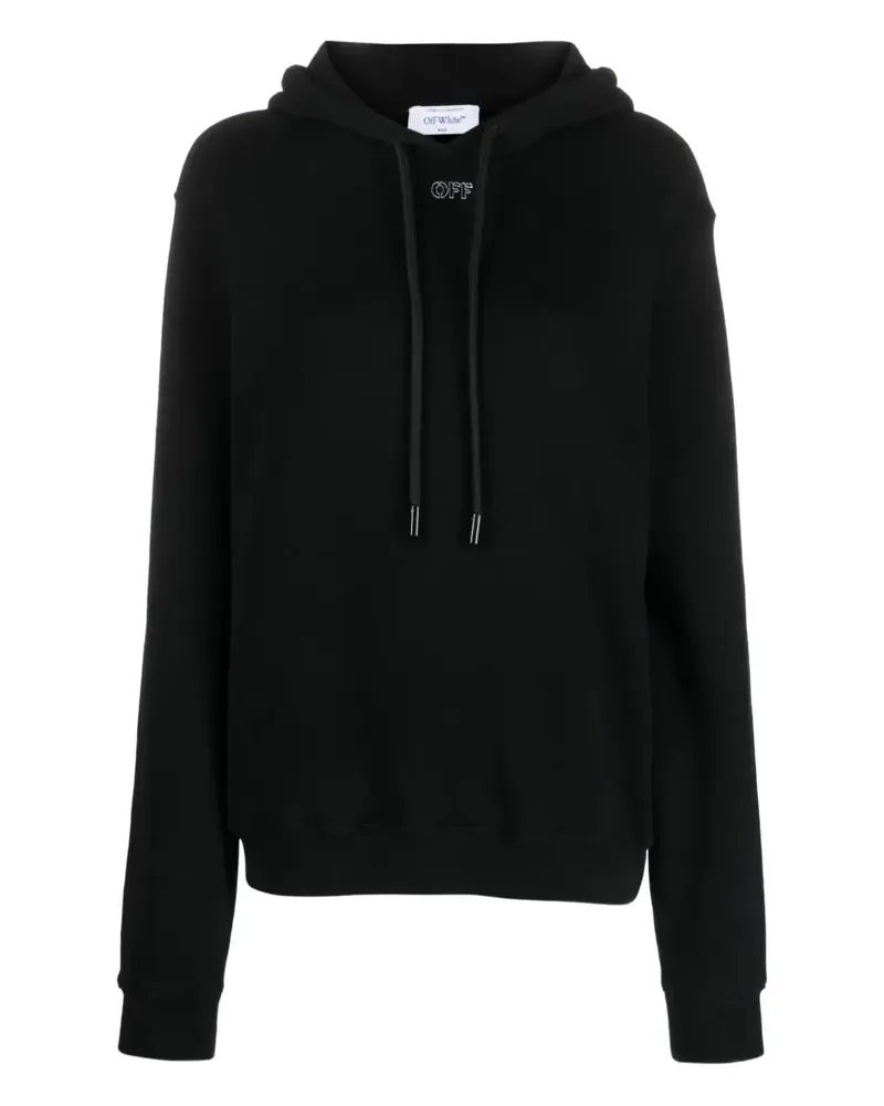 OFF-WHITE Hoodie mit Stickerei - BLACK WHITE Black