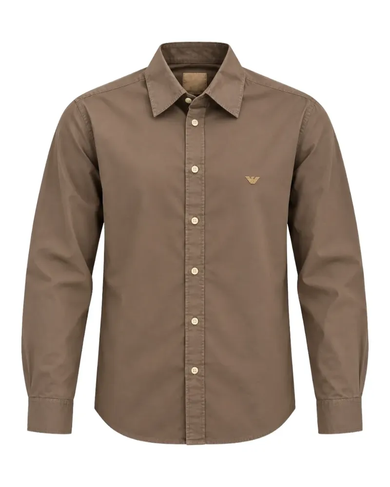 Emporio Armani cotton shirt Boteh Capsule - Braun Braun