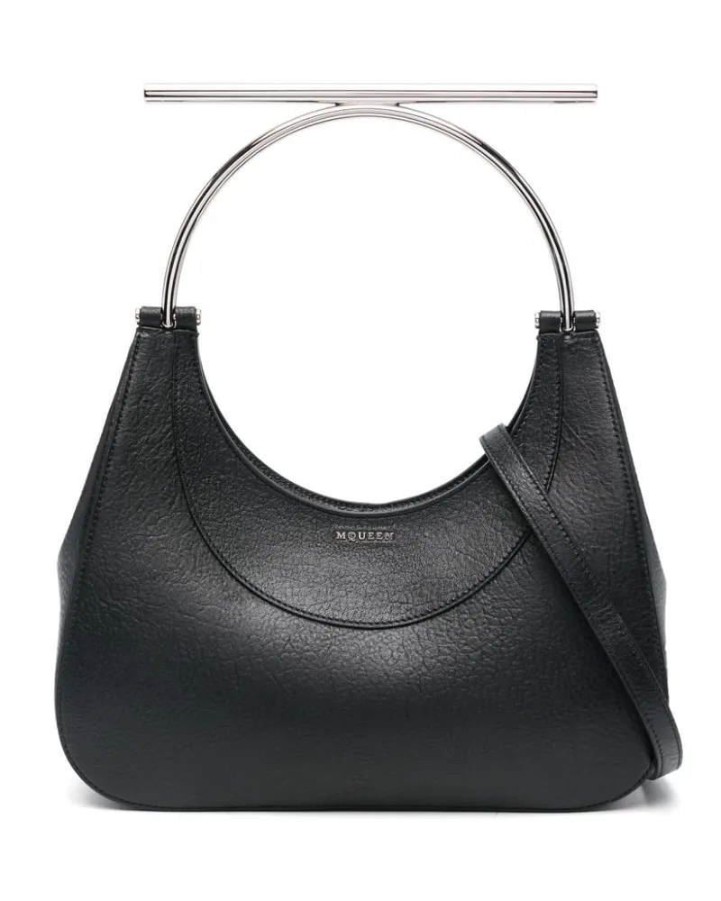 Alexander McQueen Cross-Bar Tote Bag Schwarz