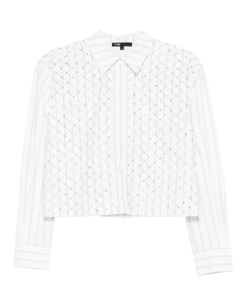 Maje Verziertes Hemd - Weiß Weiß