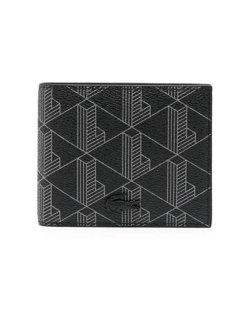 Lacoste The Blend Portemonnaie mit Monogramm - Schwarz Schwarz