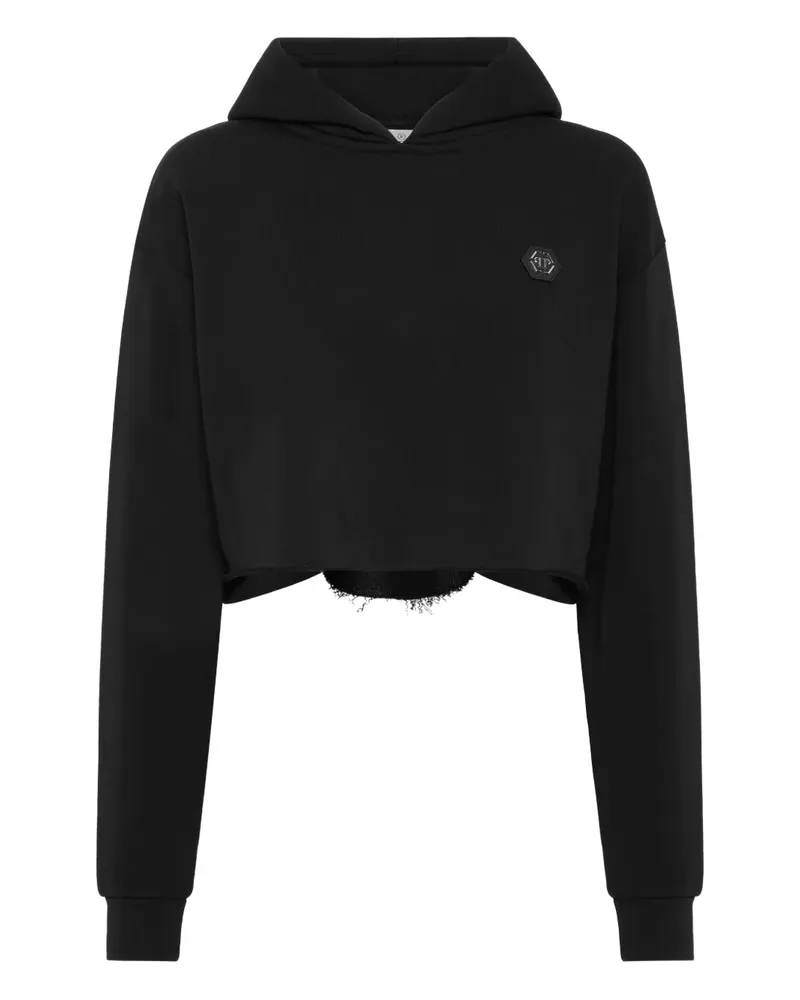 Philipp Plein Cropped-Hoodie - Schwarz Schwarz
