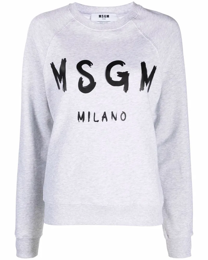 MSGM Sweatshirt mit Logo-Print - Grau Grau