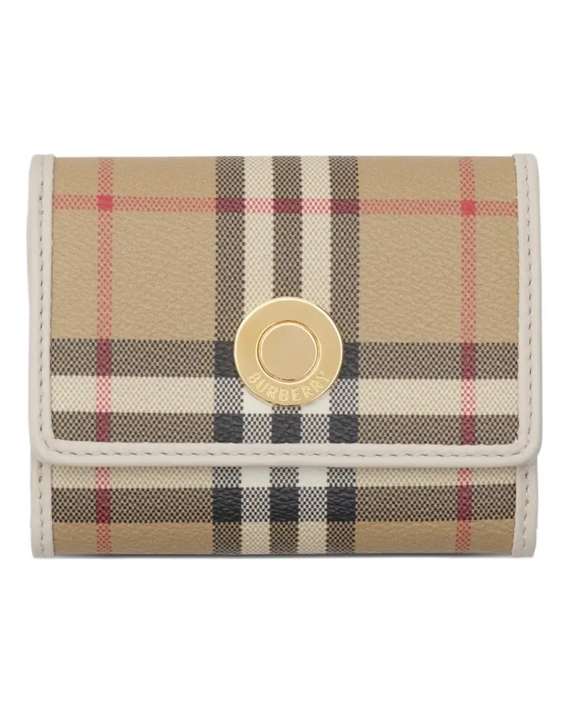 Burberry small Check folding wallet - Nude Nude