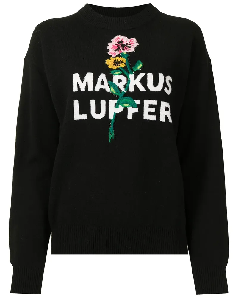 Markus Lupfer Gestrickter Merinopullover - Schwarz Schwarz