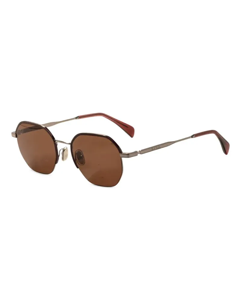 Montblanc Sonnenbrille mit geometrischem Gestell - Braun Braun