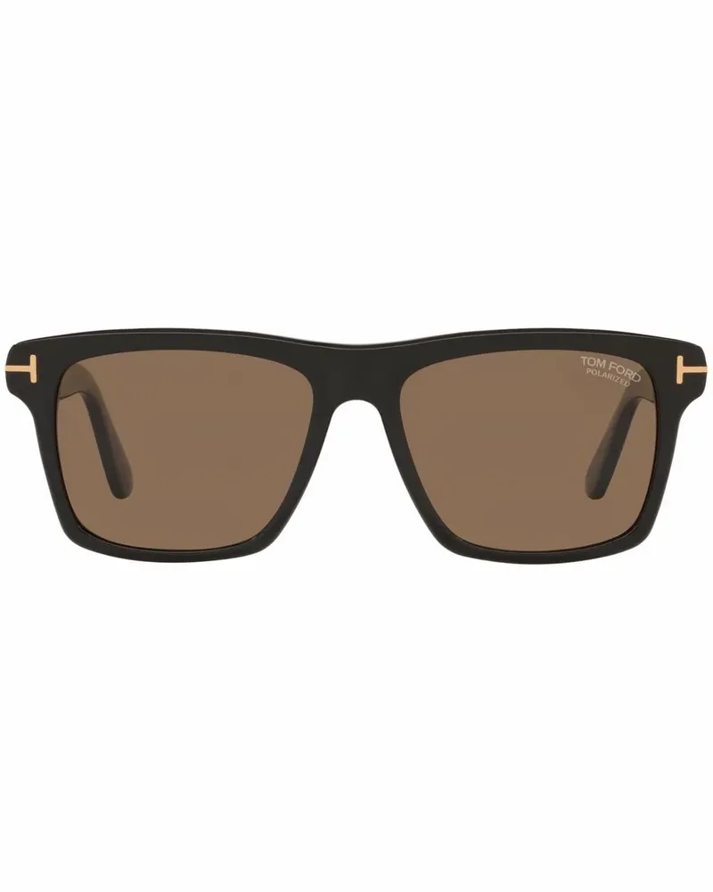 Tom Ford Sonnenbrille mit eckigem Gestell - Schwarz Schwarz