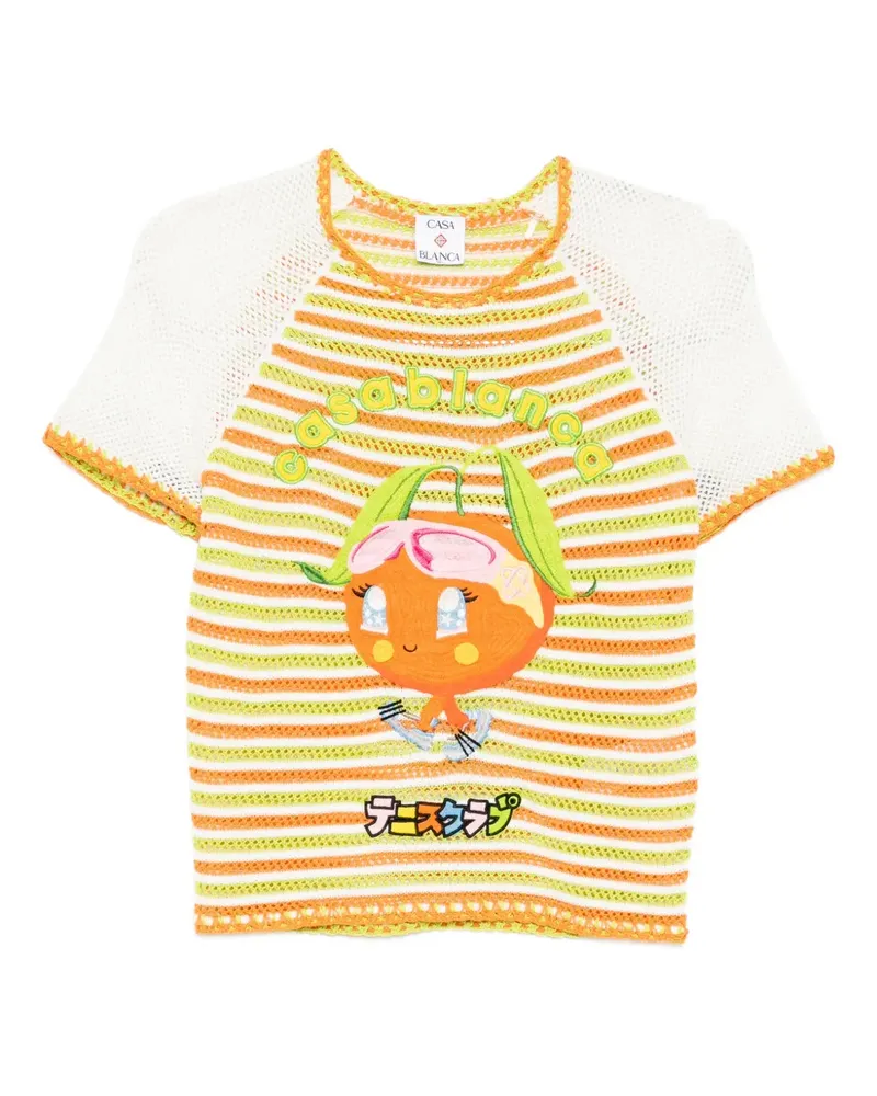 Casablanca Paris rave-character top - Orange Orange