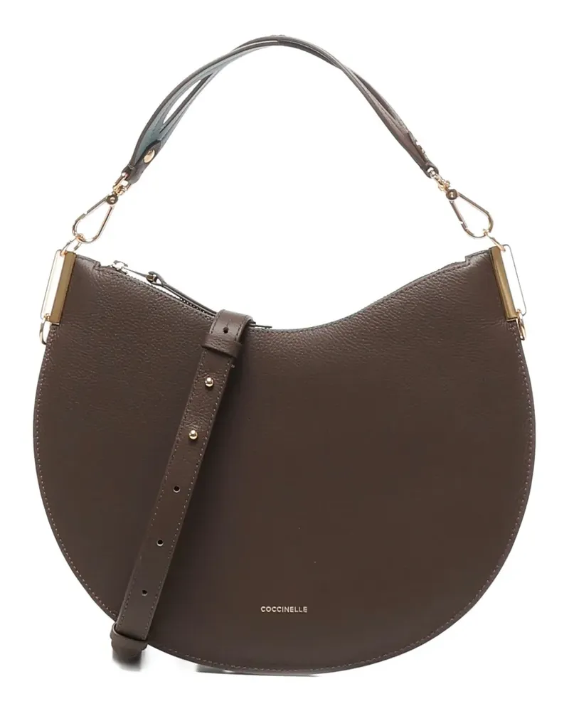 Coccinelle Half-Moon Reißverschluss-Tasche - Braun Braun