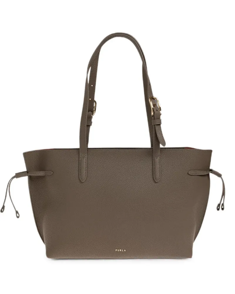Furla grainy leather tote bag - Braun Braun