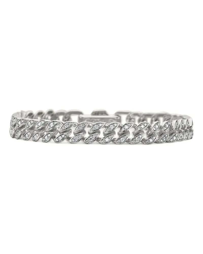 David Yurman Panzerkettenarmband mit Diamanten 7mm - Silber Silber