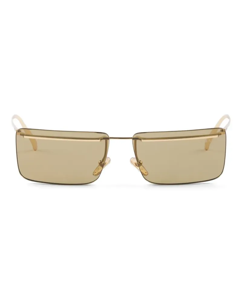 Prada Sonnenbrille mit eckigem Gestell - Gold Gold