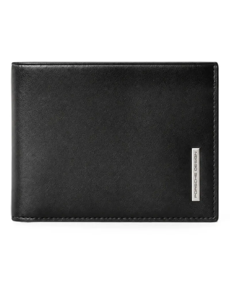 Piquadro Portemonnaie mit Logo-Schild - Schwarz Schwarz