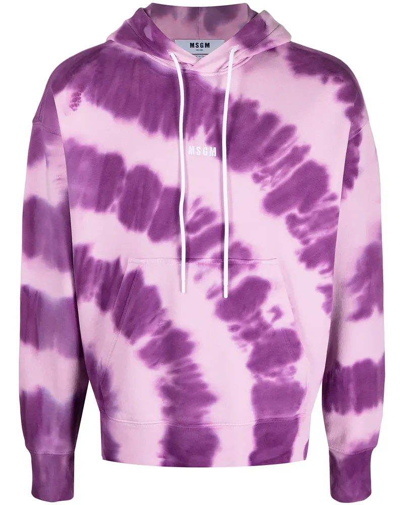 MSGM Hoodie mit Batik-Print - Violett Violett