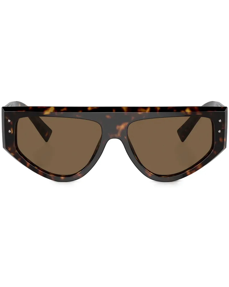 Dolce & Gabbana Sonnenbrille mit Oversized-Gestell - Braun Braun