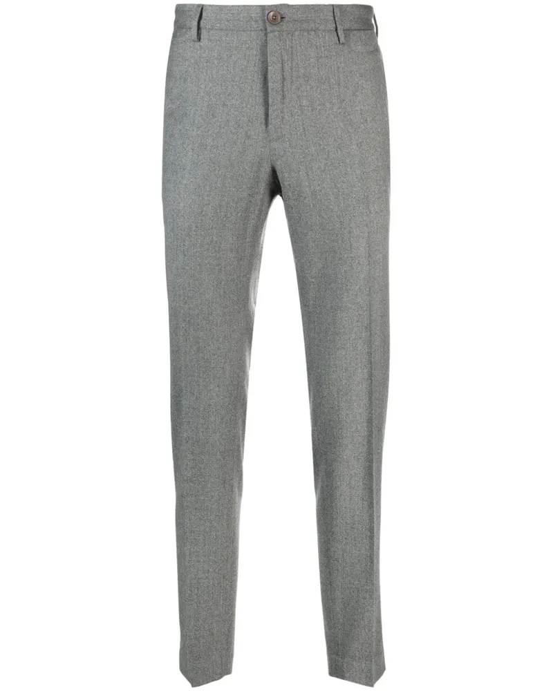 Incotex Melierte Tapered-Hose - Grau Grau