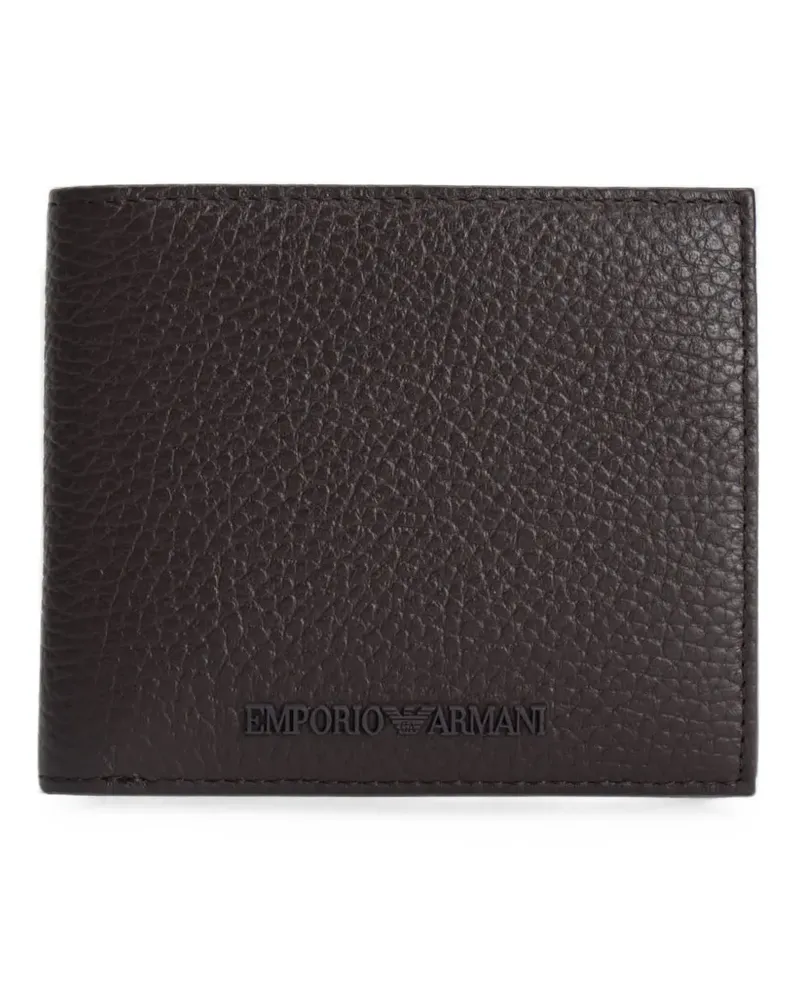 Emporio Armani Portemonnaie aus gekörntem Leder - Braun Braun