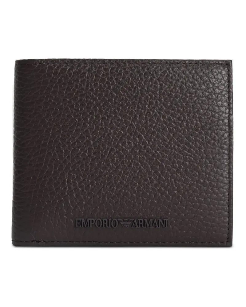 Emporio Armani Portemonnaie aus gekörntem Leder - Braun Braun