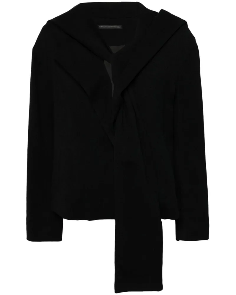 Yohji Yamamoto Asymmetrische Jacke - Schwarz Schwarz
