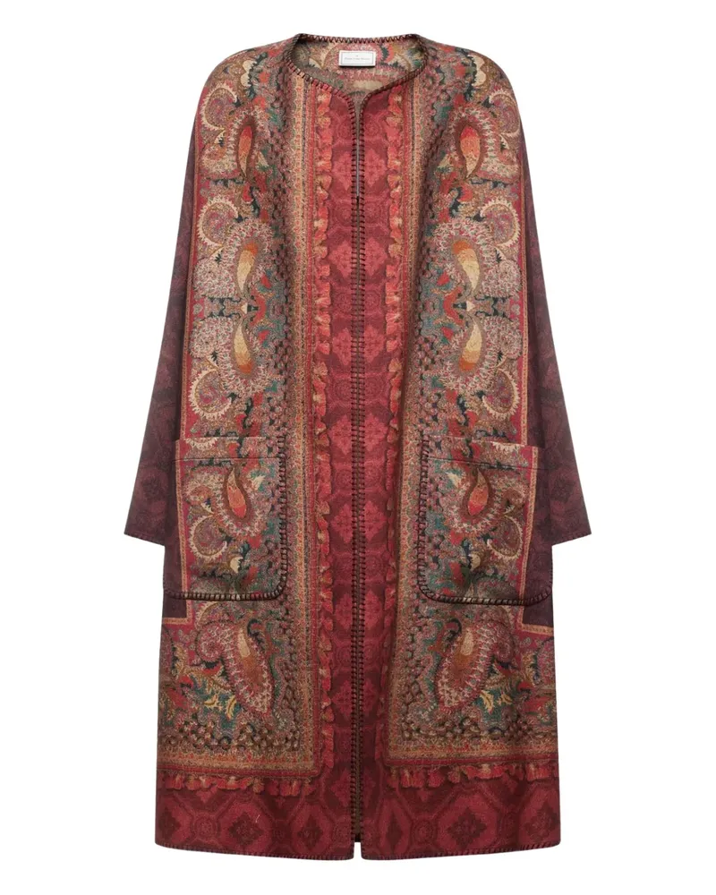 Pierre-Louis Mascia paisley-print panelled coat - Rot Rot
