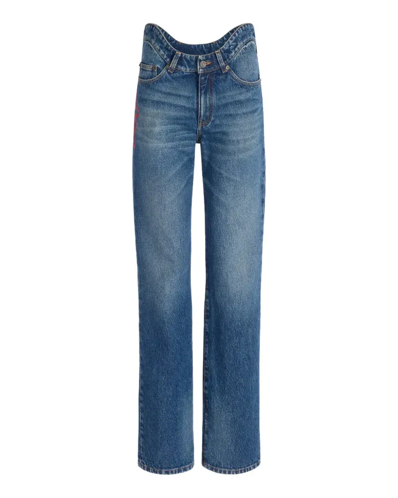Jean Paul Gaultier The Curved JPG Jeans. - Blau Blau