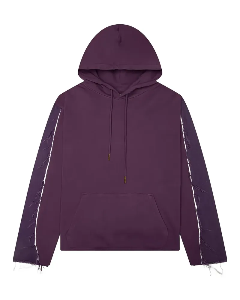 Honor The Gift Hoodie mit Denim-Einsätzen im Distressed-Look - Violett Violett