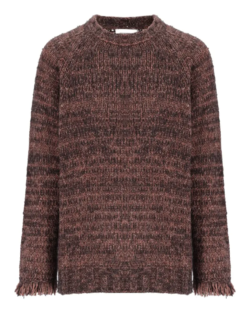 Laneus Pullover mit Fransen - Braun Braun