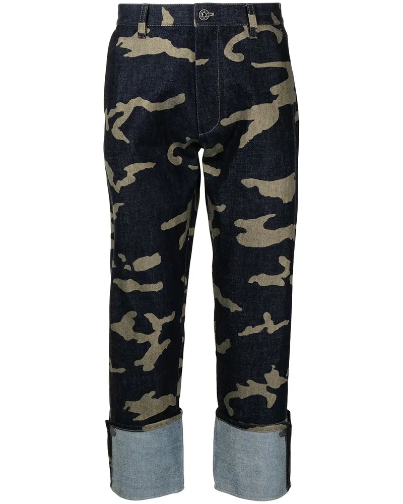 Ports V Gerade Jeans - Blau Blau