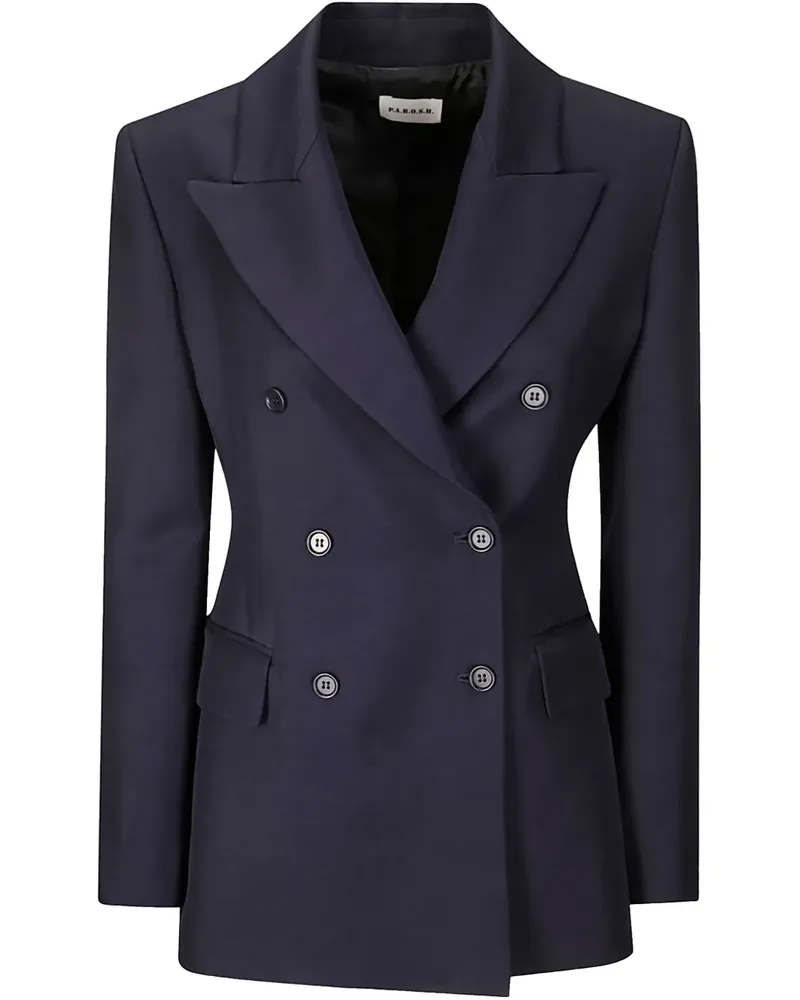 P.A.R.O.S.H. P.A.R.O H. Doppelreihiger Blazer - Blau Blau